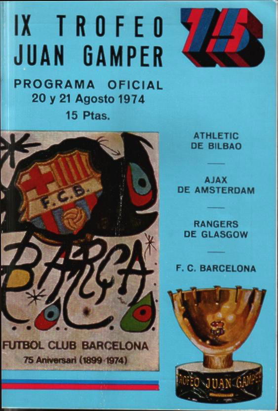 Rangers v Bilbao in the famous Juan Camper Tournament in Barcelona, 1974